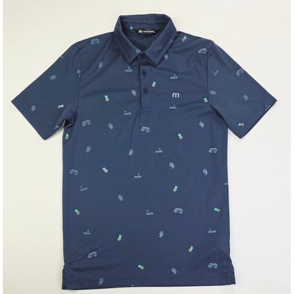 Travis Mathew Other - Travis Mathew Size Small Navy Embroidered Chest Logo Pineapple Short Sleeve Polo